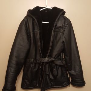 100% Leather coat